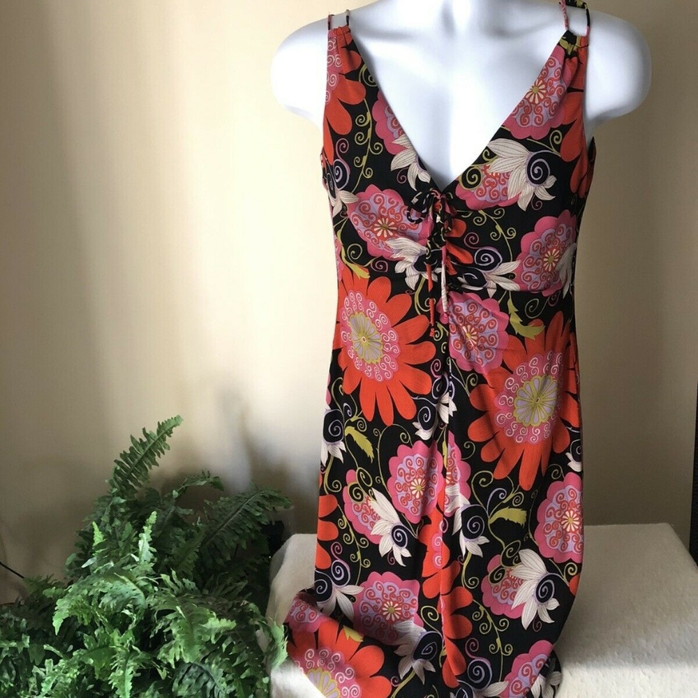 Trina Turk Multi-Color Floral Sleeveless Dress
